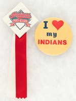 CLEVELAND INDIANS BUTTON PAIR MUCHINSKY BOOK PHOTO EXAMPLES.