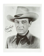 HOPALONG CASSIDY'S CO-STAR "RAND BROOKS" SIGNED PHOTO WITH LOBBY CARDS.