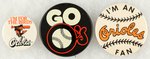 ORIOLES (3) MUCHINSKY BOOK PLATE EXAMPLE BUTTONS.