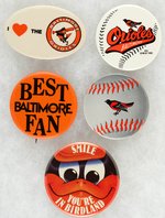 ORIOLES (5) MUCHINSKY BOOK PHOTO PLATE BUTTONS.