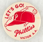 RARE PHILLIES LOGO BUTTON MUCHINSKY BOOK PHOTO EXAMPLE.