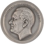 LYNDON JOHNSON 1964 OFFICIAL INAUGURAL SILVER MEDAL.