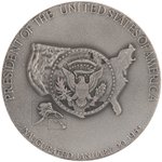 LYNDON JOHNSON 1964 OFFICIAL INAUGURAL SILVER MEDAL.