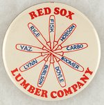 RED SOX LUMBER COMPANY C. 1977 BUTTON MUCHINSKY BOOK PHOTO EXAMPLE.