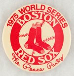 RED SOX 1975 WORLD SERIES BUTTON AND MUCHINSKY BOOK PHOTO EXAMPLE.