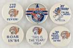 TIGERS (6) 1983-1984 BUTTONS ALL MUCHINSKY BOOK PHOTO EXAMPLES.