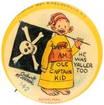 RARE YELLOW KID WITH SKULL AND CROSSBONES PIRATE FLAG #142.