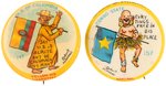 YELLOW KID FLAG COLLECTION BUTTON PAIR.