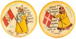 YELLOW KID FLAG COLLECTION BUTTON PAIR.