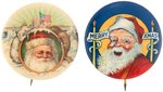 SANTA BUTTONS LIKELY USED AS SALESMAN SAMPLES WITHOUT INSCRIPTIONS.