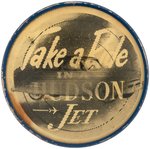 HUDSON "JET" AND HUDSON DISNEYLAND CONTEST TWO RARE 1950s BUTTONS.