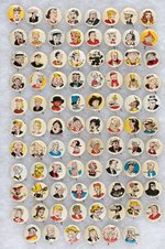 KELLOGG'S PEP CEREAL SET OF 86 COMIC CHARACTERS IN OVERALL OUTSTANDING CONDITION.