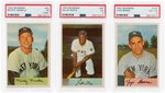 1954 BOWMAN TRIO OF HOF'ERS PSA GRADED.