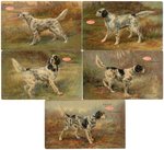 DUPONT GUNPOWDER CHAMPIONSHIP DOGS PREMIUM POSTCARD SET.