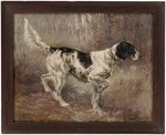 DUPONT POWDERS FRAMED CHAMPION POINTER PREMIUM PRINT & MATCHING POSTCARD.