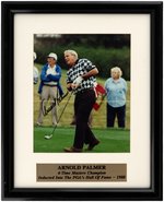 GOLF LEGEND ARNOLD PALMER SIGNED PHOTO DISPLAY.