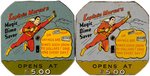 "CAPTAIN MARVEL'S MAGIC DIME SAVER" BANK VARIETY PAIR.