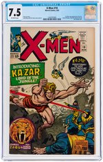 "X-MEN" #10 MARCH 1965 CGC 7.5 VF- (FIRST SILVER AGE KA-ZAR).