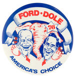 "FORD/DOLE/76/AMERICA'S CHOICE" RARE CARTOON JUGATE.