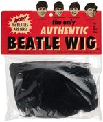 "AUTHENTIC BEATLE WIG" & "THE BEATLE HAIR BRUSH" BAGGED PAIR.