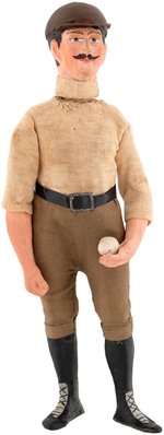 TURN OF THE 20th CENTURY BASEBALL PLAYER FIGURAL CANDY CONTAINER.