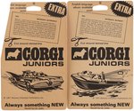 BATMAN CARDED CORGI JR. BATMOBILE & BATBOAT PAIR.