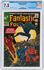 "FANTASTIC FOUR" #52 JULY 1966 CGC 7.5 VF- (FIRST BLACK PANTHER).