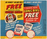 "POST'S RAISIN BRAN - COMIC RINGS" STORE SIGN WITH DICK TRACY.