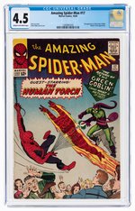 "AMAZING SPIDER-MAN" #17 OCTOBER 1964 CGC 4.5 VG+.