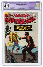 "AMAZING SPIDER-MAN" #26 JULY 1965 CGC RESTORED 4.5 SLIGHT (C-1) VG+.