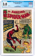 "AMAZING SPIDER-MAN" #5 OCTOBER 1963 CGC 3.0 G/VG.