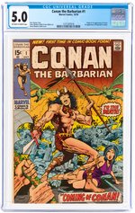 "CONAN THE BARBARIAN" #1 OCTOBER 1970 CGC 5.0 VG/FINE (FIRST CONAN).