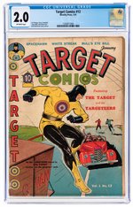 "TARGET COMICS" #12 JANUARY 1941 CGC 2.0 GOOD.