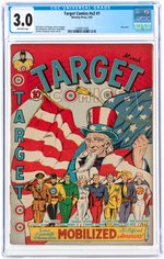 "TARGET COMICS" #V2 #1 MARCH 1941 CGC 3.0 GOOD/VG.