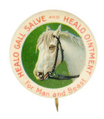 MEDICAL REMEDY "FOR MAN OR BEAST" RARE BUTTON FROM HAKE COLLECTION & CPB.