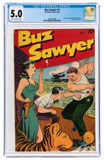 "BUZ SAWYER" #1 JUNE 1948 CGC 5.0 VG/FINE.