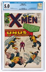 "X-MEN" #8 NOVEMBER 1964 CGC 5.0 VG/FINE (FIRST UNUS).