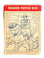 "QUAKER PUFFED RICE/SGT. PRESTON" UNOPENED CEREAL BOX.