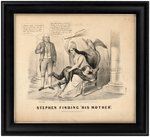 ANTI-DOUGLAS "STEPHEN FINDING 'HIS MOTHER'" 1860 CURRIER AND IVES PRINT.