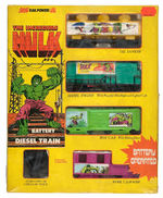 "THE INCREDIBLE HULK" BOXED BATTERY OPERATED TRAIN SET.