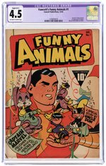 "FAWCETT'S FUNNY ANIMALS" #1 DECEMBER 1942 CGC RESTORED 4.5 SLIGHT (B-1) VG- (FIRST MARVEL BUNNY).