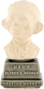 "MAD'S ALFRED E. NEUMAN WHAT - ME WORRY?" CERAMIC BUST (LARGE VARIETY).