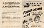 POWER HOUSE CANDY "CAPTAIN VIDEO FLYING SAUCER RING" COMPLETE PREMIUM.