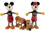 MICKEY & MINNIE MOUSE & PLUTO FUN-E-FLEX FIGURE SET.