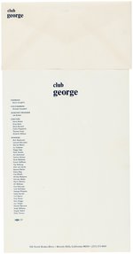 RARE "CLUB GEORGE" McGOVERN POSTER, LETTER & ENVELOPE FROM BEVERLY HILLS BENEFIT.