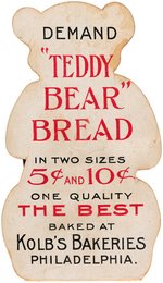 TEDDY BEAR (AND ROOSEVELT BEAR) BREAD BADGES AND NEEDLE HOLDER ALL C. 1905-1910.