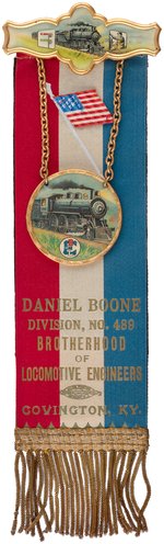 LOCOMOTIVE ENGINEERS SUPERB BADGE FROM THE DANIEL BOONE DIVISION IN KY.