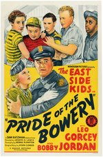 "THE PRIDE OF THE BOWERY" EAST SIDE KIDS LINEN-MOUNTED ONE SHEET MOVIE POSTER.