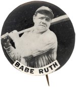 "BABE RUTH" STADIUM SOUVENIR PORTRAIT BUTTON.