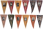 WORLD MILITARY LEADERS OF WW I FELT PENNANTS ISSUED BY FERGUSON BAKERY & OTHERS.